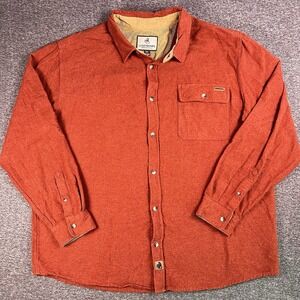 Legendary Whitetail Shirts Mens 2XL Orange Pocket Heavyweight Corduroy Buck Camp
